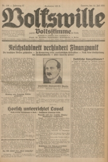 Volkswille : zugleich Volksstimme für Bielitz : Organ der Deutschen Sozialistischen Arbeitspartei in Polen. Jg.17, Nr. 158 (14 Juli 1931) + dod.