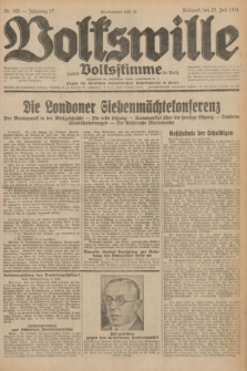 Volkswille : zugleich Volksstimme für Bielitz : Organ der Deutschen Sozialistischen Arbeitspartei in Polen. Jg.17, Nr. 165 (22 Juli 1931) + dod.
