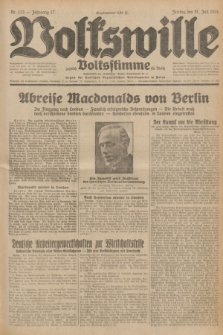 Volkswille : zugleich Volksstimme für Bielitz : Organ der Deutschen Sozialistischen Arbeitspartei in Polen. Jg.17, Nr. 173 (31 Juli 1931) + dod.