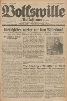 Volkswille : zugleich Volksstimme für Bielitz : Organ der Deutschen Sozialistischen Arbeitspartei in Polen. Jg.17, Nr. 180 (8 August 1931) + dod.