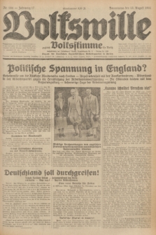 Volkswille : zugleich Volksstimme für Bielitz : Organ der Deutschen Sozialistischen Arbeitspartei in Polen. Jg.17, Nr. 184 (13 August 1931) + dod.