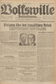 Volkswille : zugleich Volksstimme für Bielitz : Organ der Deutschen Sozialistischen Arbeitspartei in Polen. Jg.17, Nr. 186 (15 August 1931) + dod.