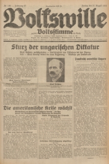 Volkswille : zugleich Volksstimme für Bielitz : Organ der Deutschen Sozialistischen Arbeitspartei in Polen. Jg.17, Nr. 190 (21 August 1931) + dod.