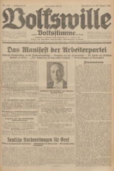 Volkswille : zugleich Volksstimme für Bielitz : Organ der Deutschen Sozialistischen Arbeitspartei in Polen. Jg.17, Nr. 197 (29 August 1931) + dod.