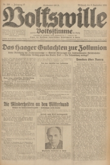 Volkswille : zugleich Volksstimme für Bielitz : Organ der Deutschen Sozialistischen Arbeitspartei in Polen. Jg.17, Nr. 200 (2 September 1931) + dod.