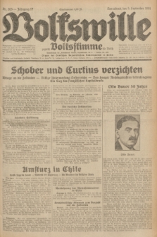 Volkswille : zugleich Volksstimme für Bielitz : Organ der Deutschen Sozialistischen Arbeitspartei in Polen. Jg.17, Nr. 203 (5 September 1931) + dod.