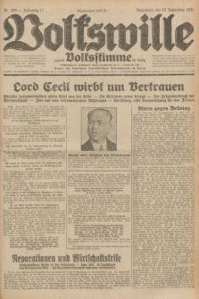 Volkswille : zugleich Volksstimme für Bielitz : Organ der Deutschen Sozialistischen Arbeitspartei in Polen. Jg.17, Nr. 209 (12 September 1931) + dod.