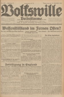 Volkswille : zugleich Volksstimme für Bielitz : Organ der Deutschen Sozialistischen Arbeitspartei in Polen. Jg.17, Nr. 219 (24 September 1931) + dod.