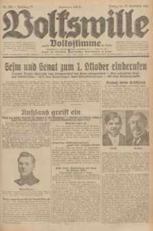 Volkswille : zugleich Volksstimme für Bielitz : Organ der Deutschen Sozialistischen Arbeitspartei in Polen. Jg.17, Nr. 220 (25 September 1931) + dod.