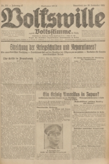 Volkswille : zugleich Volksstimme für Bielitz : Organ der Deutschen Sozialistischen Arbeitspartei in Polen. Jg.17, Nr. 221 (26 September 1931) + dod.
