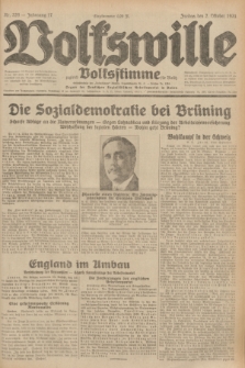 Volkswille : zugleich Volksstimme für Bielitz : Organ der Deutschen Sozialistischen Arbeitspartei in Polen. Jg.17, Nr. 226 (2 Oktober 1931) + dod.