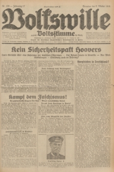 Volkswille : zugleich Volksstimme für Bielitz : Organ der Deutschen Sozialistischen Arbeitspartei in Polen. Jg.17, Nr. 229 (6 Oktober 1931) + dod.