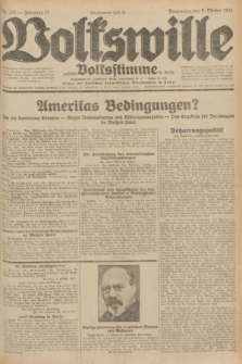 Volkswille : zugleich Volksstimme für Bielitz : Organ der Deutschen Sozialistischen Arbeitspartei in Polen. Jg.17, Nr. 231 (8 Oktober 1931) + dod.