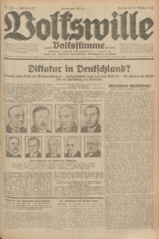 Volkswille : zugleich Volksstimme für Bielitz : Organ der Deutschen Sozialistischen Arbeitspartei in Polen. Jg.17, Nr. 232 (9 Oktober 1931) + dod.