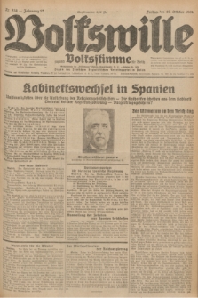Volkswille : zugleich Volksstimme für Bielitz : Organ der Deutschen Sozialistischen Arbeitspartei in Polen. Jg.17, Nr. 238 (16 October 1931) + dod.