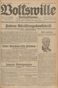 Volkswille : zugleich Volksstimme für Bielitz : Organ der Deutschen Sozialistischen Arbeitspartei in Polen. Jg.17, Nr. 241 (20 October 1931) + dod.