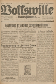 Volkswille : zugleich Volksstimme für Bielitz : Organ der Deutschen Sozialistischen Arbeitspartei in Polen. Jg.17, Nr. 242 (21 October 1931) + dod.