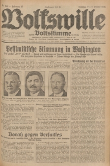 Volkswille : zugleich Volksstimme für Bielitz : Organ der Deutschen Sozialistischen Arbeitspartei in Polen. Jg.17, Nr. 246 (25 October 1931) + dod.