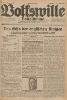 Volkswille : zugleich Volksstimme für Bielitz : Organ der Deutschen Sozialistischen Arbeitspartei in Polen. Jg.17, Nr. 250 (30 October 1931) + dod.
