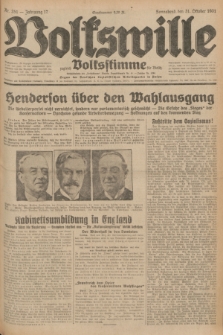 Volkswille : zugleich Volksstimme für Bielitz : Organ der Deutschen Sozialistischen Arbeitspartei in Polen. Jg.17, Nr. 251 (31 October 1931) + dod.