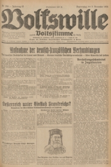 Volkswille : zugleich Volksstimme für Bielitz : Organ der Deutschen Sozialistischen Arbeitspartei in Polen. Jg.17, Nr. 255 (5 November 1931) + dod.
