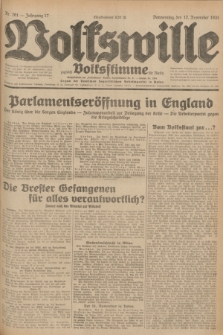 Volkswille : zugleich Volksstimme für Bielitz : Organ der Deutschen Sozialistischen Arbeitspartei in Polen. Jg.17, Nr. 261 (12 November 1931) + dod.