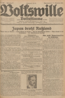 Volkswille : zugleich Volksstimme für Bielitz : Organ der Deutschen Sozialistischen Arbeitspartei in Polen. Jg.17, Nr. 269 (21 November 1931) + dod.