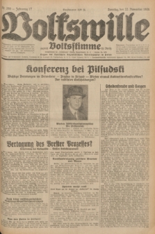 Volkswille : zugleich Volksstimme für Bielitz : Organ der Deutschen Sozialistischen Arbeitspartei in Polen. Jg.17, Nr. 270 (22 November 1931) + dod.