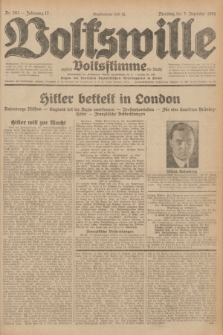 Volkswille : zugleich Volksstimme für Bielitz : Organ der Deutschen Sozialistischen Arbeitspartei in Polen. Jg.17, Nr. 283 (8 Dezember 1931) + dod.