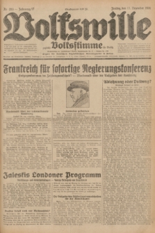 Volkswille : zugleich Volksstimme für Bielitz : Organ der Deutschen Sozialistischen Arbeitspartei in Polen. Jg.17, Nr. 285 (11 Dezember 1931) + dod.