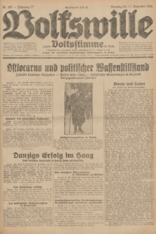 Volkswille : zugleich Volksstimme für Bielitz : Organ der Deutschen Sozialistischen Arbeitspartei in Polen. Jg.17, Nr. 287 (13 Dezember 1931) + dod.