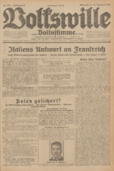 Volkswille : zugleich Volksstimme für Bielitz : Organ der Deutschen Sozialistischen Arbeitspartei in Polen. Jg.17, Nr. 295 (23 Dezember 1931) + dod.