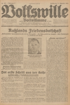 Volkswille : zugleich Volksstimme für Bielitz : Organ der Deutschen Sozialistischen Arbeitspartei in Polen. Jg.17, Nr. 297 (25 Dezember 1931) + dod.