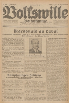 Volkswille : zugleich Volksstimme für Bielitz : Organ der Deutschen Sozialistischen Arbeitspartei in Polen. Jg.17, Nr. 299 (30 Dezember 1931) + dod.