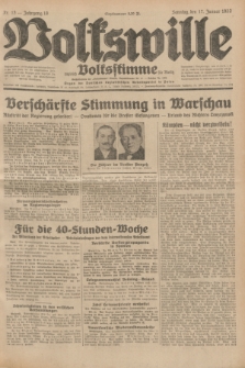 Volkswille : zugleich Volksstimme für Bielitz : Organ der Deutschen Sozialistischen Arbeitspartei in Polen. Jg.18, Nr. 13 (17 Januar 1932) + dod.