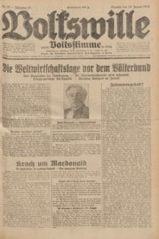 Volkswille : zugleich Volksstimme für Bielitz : Organ der Deutschen Sozialistischen Arbeitspartei in Polen. Jg.18, Nr. 19 (24 Januar 1932) + dod.