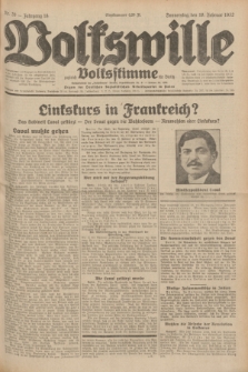 Volkswille : zugleich Volksstimme für Bielitz : Organ der Deutschen Sozialistischen Arbeitspartei in Polen. Jg.18, Nr. 39 (18 Februar 1932) + dod.