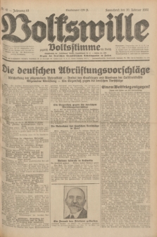 Volkswille : zugleich Volksstimme für Bielitz : Organ der Deutschen Sozialistischen Arbeitspartei in Polen. Jg.18, Nr. 41 (20 Februar 1932) + dod.