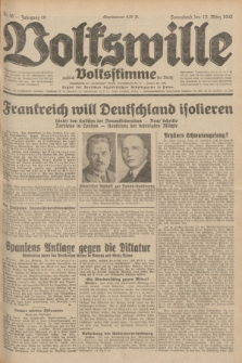 Volkswille : zugleich Volksstimme für Bielitz : Organ der Deutschen Sozialistischen Arbeitspartei in Polen. Jg.18, Nr. 59 (12 März 1932) + dod.