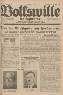 Volkswille : zugleich Volksstimme für Bielitz : Organ der Deutschen Sozialistischen Arbeitspartei in Polen. Jg.18, Nr. 61 (15 März 1932) + dod.