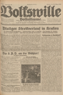 Volkswille : zugleich Volksstimme für Bielitz : Organ der Deutschen Sozialistischen Arbeitspartei in Polen. Jg.18, Nr. 64 (18 März 1932) + dod.