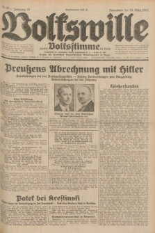 Volkswille : zugleich Volksstimme für Bielitz : Organ der Deutschen Sozialistischen Arbeitspartei in Polen. Jg.18, Nr. 65 (19 März 1932) + dod.