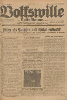 Volkswille : zugleich Volksstimme für Bielitz : Organ der Deutschen Sozialistischen Arbeitspartei in Polen. Jg.18, Nr. 80 (7 April 1932) + dod.