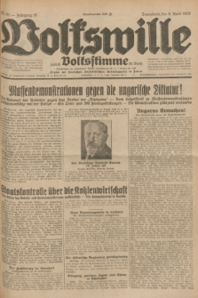 Volkswille : zugleich Volksstimme für Bielitz : Organ der Deutschen Sozialistischen Arbeitspartei in Polen. Jg.18, Nr. 82 (9 April 1932) + dod.