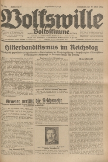 Volkswille : zugleich Volksstimme für Bielitz : Organ der Deutschen Sozialistischen Arbeitspartei in Polen. Jg.18, Nr. 110 (14 Mai 1932) + dod.