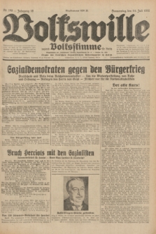 Volkswille : zugleich Volksstimme für Bielitz : Organ der Deutschen Sozialistischen Arbeitspartei in Polen. Jg.18, Nr. 159 (14 Juli 1932) + dod.
