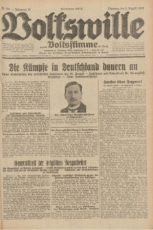 Volkswille : zugleich Volksstimme für Bielitz : Organ der Deutschen Sozialistischen Arbeitspartei in Polen. Jg.18, Nr. 181 (9 August 1932) + dod.