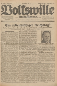 Volkswille : zugleich Volksstimme für Bielitz : Organ der Deutschen Sozialistischen Arbeitspartei in Polen. Jg.18, Nr. 200 (1 September 1932) + dod.