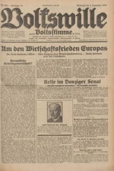 Volkswille : zugleich Volksstimme für Bielitz : Organ der Deutschen Sozialistischen Arbeitspartei in Polen. Jg.18, Nr. 205 (7 September 1932) + dod.