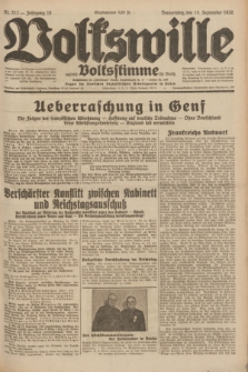 Volkswille : zugleich Volksstimme für Bielitz : Organ der Deutschen Sozialistischen Arbeitspartei in Polen. Jg.18, Nr. 212 (15 September 1932) + dod.